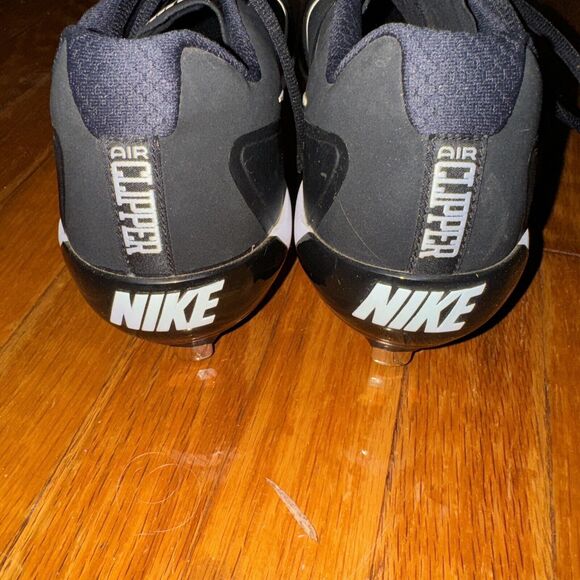 Mens Sz 12 NIKE FlyWire Air Clipper Max Air Baseball Cleats Black White New - Picture 5 of 8